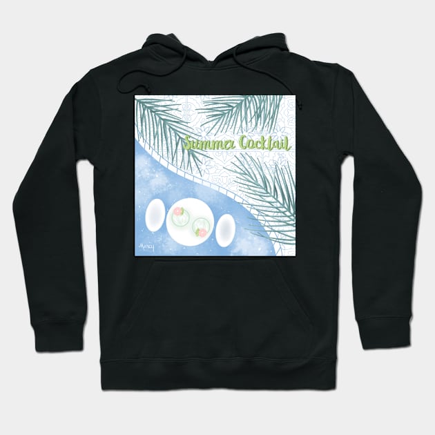 Summer Cocktail Hoodie by MarcyBrennanArt